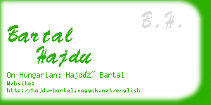 bartal hajdu business card